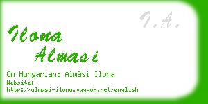 ilona almasi business card